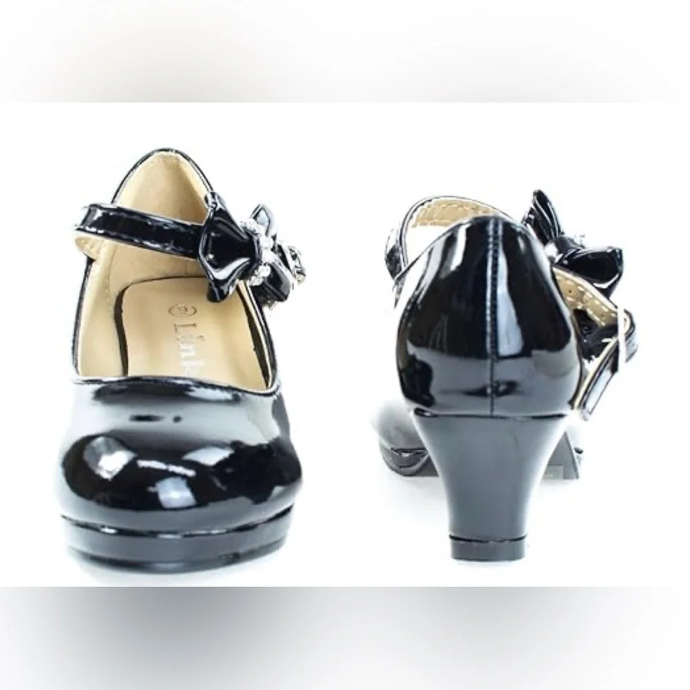 Forever Link Black Mary Jane Heels Girls Size 10